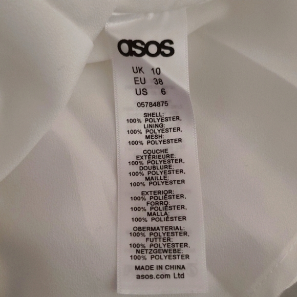 ASOS Spot Stripe Bandeau Prom Mini Dress Size 6 - Picture 9 of 10